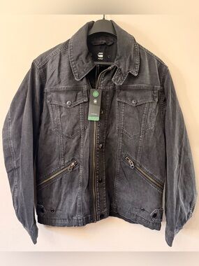 G-Star Men's Charcoal Washed Denim Jacket(brand new)